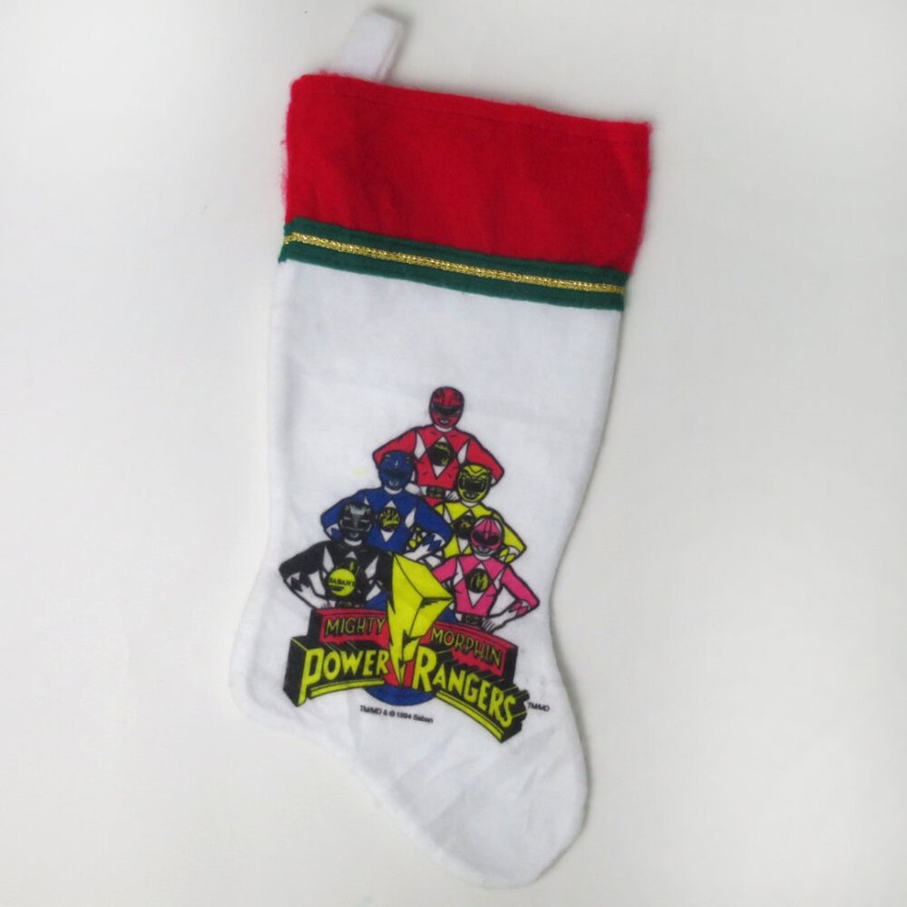 Vintage 1994 Saban Mighty Morphin Power Rangers Christmas Stocking